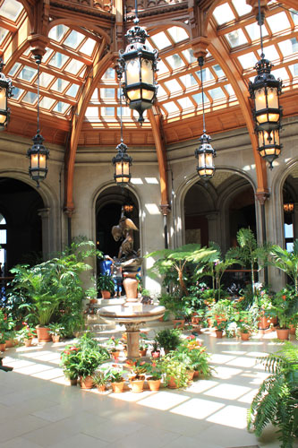 Biltmore Fountain Courtyard Inside the Estate - North Carolina