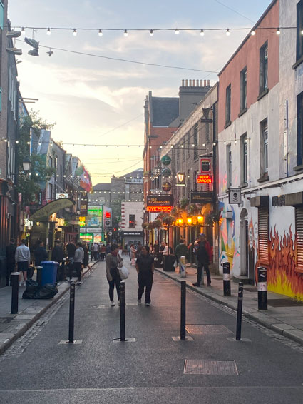 Busy Temple Bar Street - Dublin, Ireland