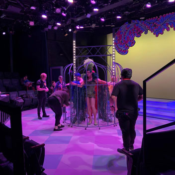 Tech Rehearsals for La Cage aux Folles, Barter Theatre, 2019