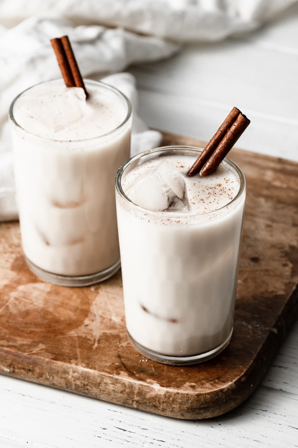 An image of a two glasses of horchata