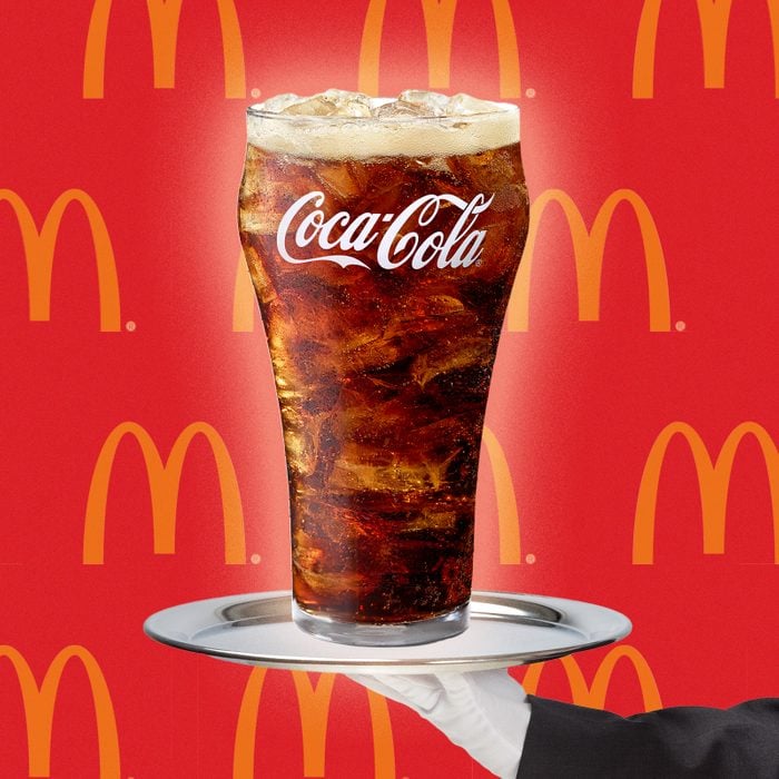 An image of a glass of McDonalds Coke