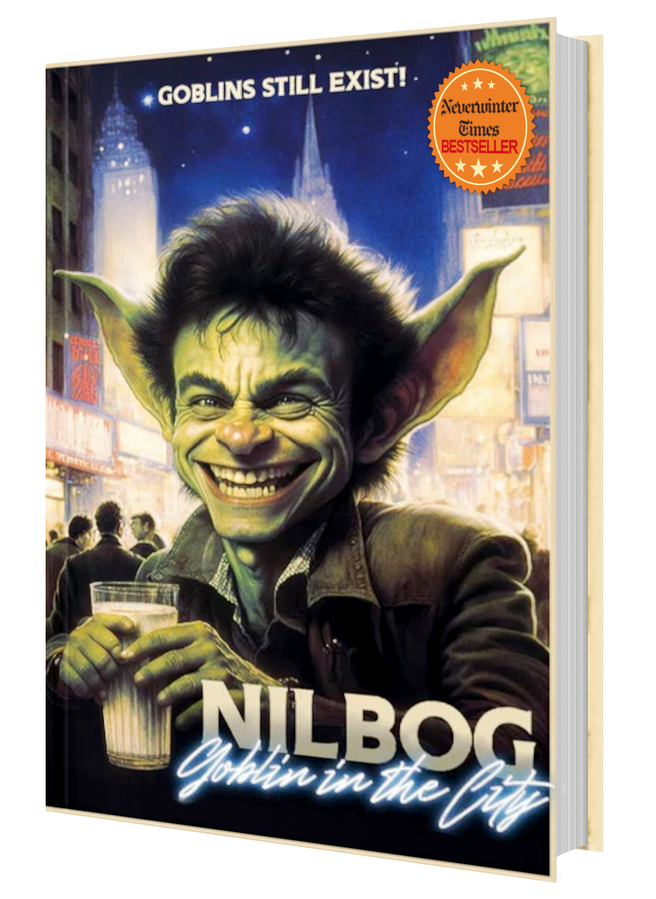 nilbog book, goblin in modern city