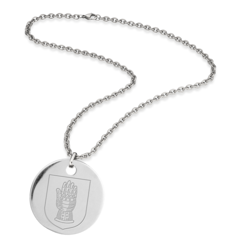 pendant necklace with Torm gauntlet symbol