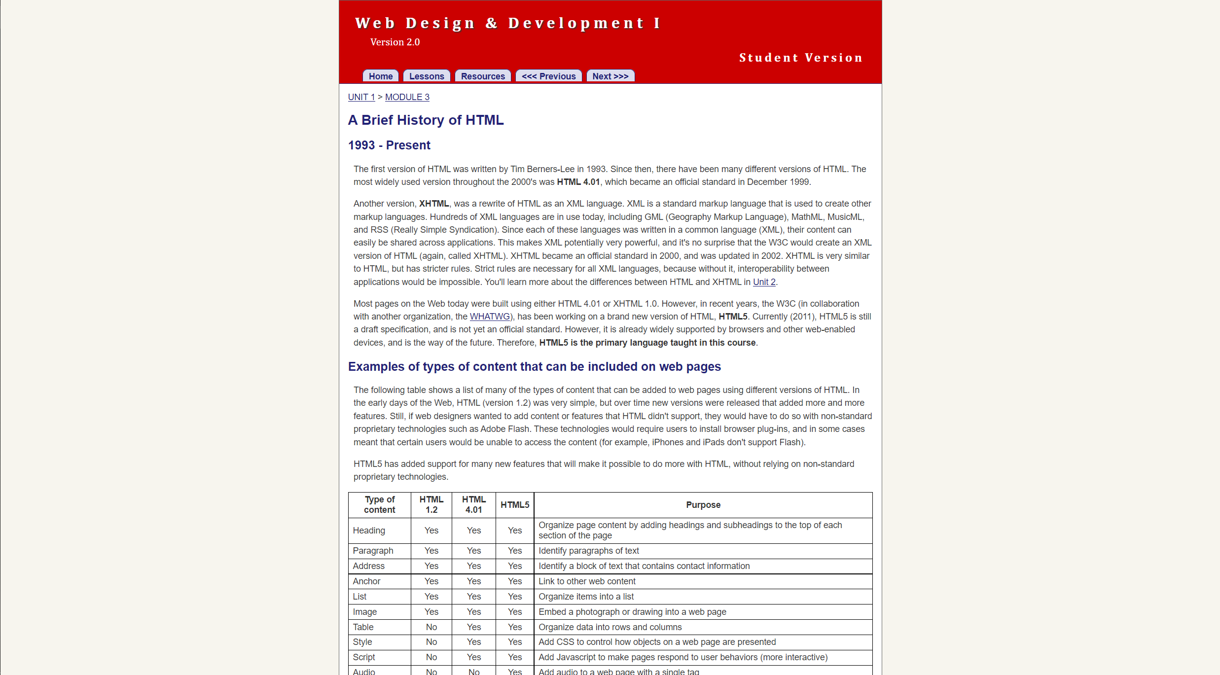 A screenshot of a page from www.washington.edu. The contents of the page scroll vertically,
                         and the page margins on either side of the content are each approximately half the width of the
                          primary content.